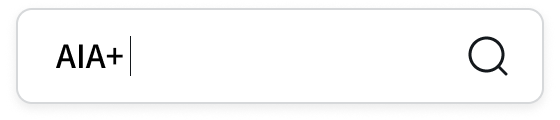 포털 사이트에서 ‘AIA+’를 검색하는 예시